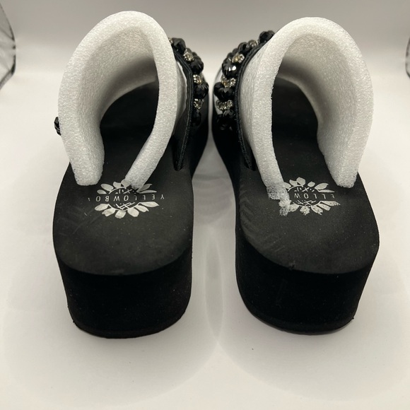 Yellow Box Black Beaded Women's Sandals - Picture 3 of 5